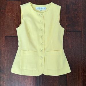 NWOT Endless Rose Yellow Button-Up Vest size S